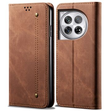 Jeans OnePlus 12R / OnePlus Ace 3 flip etui - Kaffe