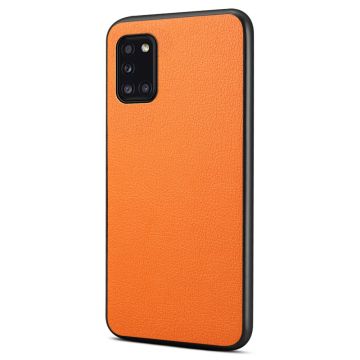 Matt og elegant Samsung Galaxy A31-deksel med struktur - Oransje