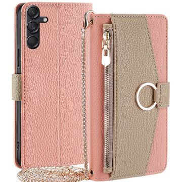 Samsung Galaxy M55 / Samsung Galaxy F55 / C55 vegansk skinnveske - Rosa