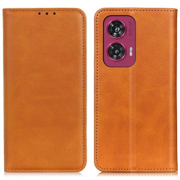 Skinn-etui i lommebok-stil for Motorola Edge 50 Fusion - Brun