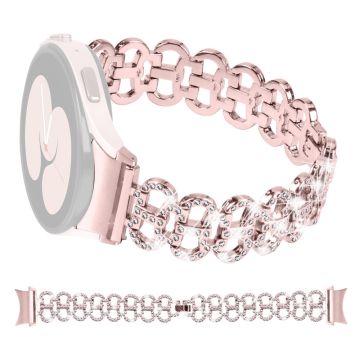 Rhinestones Watch bandsamsung Galaxy Watch 5 / Watch4 40 / 42 / 44 / 46MM Gourd Shape Alloy Strap - Rosa