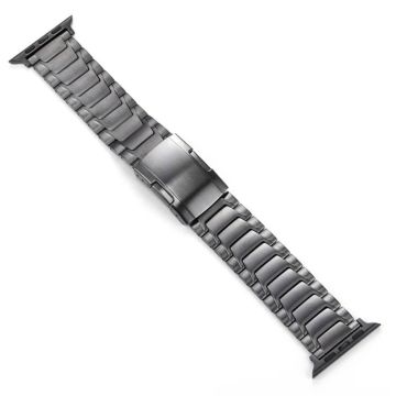 Apple Watch Series 41mm - 40mm - 38mm Titanium Alloy Watch Band Turtleback Clasp - Grå