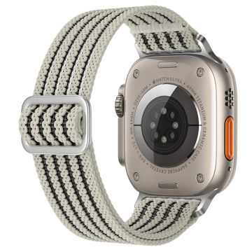 Apple Watch Series 41mm - 40mm - 38mm Vevd nylonklokkerem med pustende bånd - Stjernelys