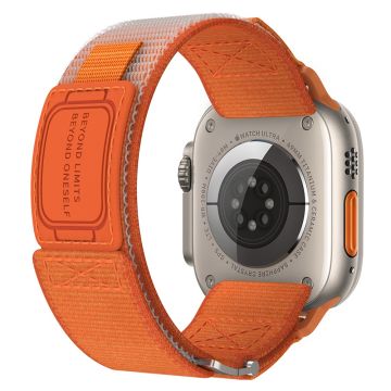 Apple Watch Series 41 mm - 40 mm - 38 mm nylonklokkerem Magic Tape erstatningsarmbånd - Oransje