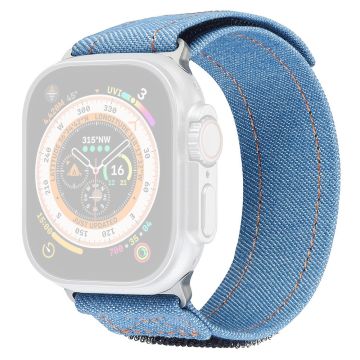 KALEBOL Apple Watch Series 41mm - 40mm - 38mm Denim klokkerem Magic Tape Justerbart bånd - Babyblå