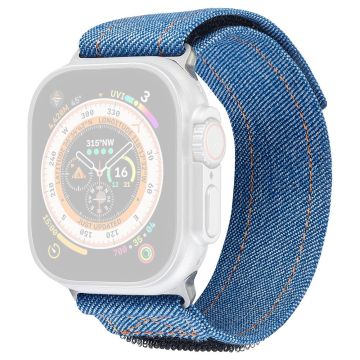 KALEBOL Apple Watch Series 41mm - 40mm - 38mm Denim klokkerem Magic Tape Justerbart bånd - Safir