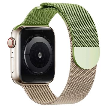 Apple Watch Series 7 8 9 41 mm / 6 5 4 SE (2023) SE (2022) SE 40 mm / 3 2 1 38 mm Gradient Milanese Strap - Grønn + Rose Gull