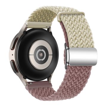 Huawei Watch GT 3 42 mm / GT 3 Pro 43 mm Universal 20 mm vevd reim med magnetisk sølvspenne - Stjernelys + Røykfarget Lilla