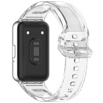 Samsung Galaxy Fit3 R390 Fleksibelt armbåndsarmbånd med fargeendring - Gjennomsiktig