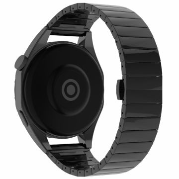 Huawei Watch 4 / 4 Pro / GT 4 46 mm erstatningsklokkerem 22 mm magnetisk spenne sinklegeringsarmbånd - Svart