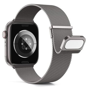 KALEBOL Apple Watch Series 41mm - 40mm - 38mm Milanese Mesh Strap Magnetic Watch Band - Grå