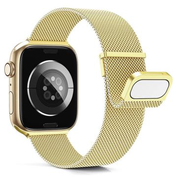 KALEBOL Apple Watch Series 41mm - 40mm - 38mm Milanese Mesh Strap Magnetic Watch Band - Gull