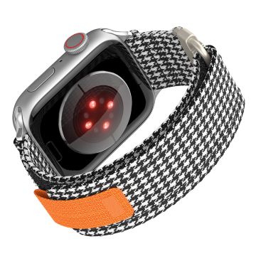 KALEBOL Apple Watch Series 41mm - 40mm - 38mm Nylon Watch Band Magic Tape Strap - Houndstooth