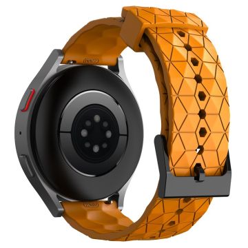 KALEBOL Huawei Watch 4 / 4 Pro / GT 4 46 mm klokkerem 22 mm silikonarmbånd med fotballmønster - Gul