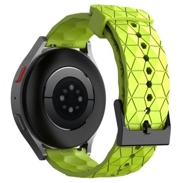 KALEBOL Huawei Watch 4 / 4 Pro / GT 4 46 mm klokkerem 22 mm silikonarmbånd med fotballmønster - Lime