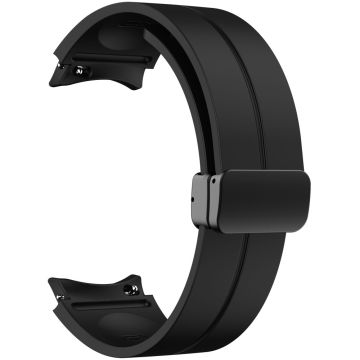 KALEBOL Samsung Galaxy Watch 20 mm silikonklokkerem med magnetisk spenne - Svart