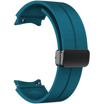 KALEBOL Samsung Galaxy Watch 20 mm silikonklokkerem med magnetisk spenne - Rock Cyan