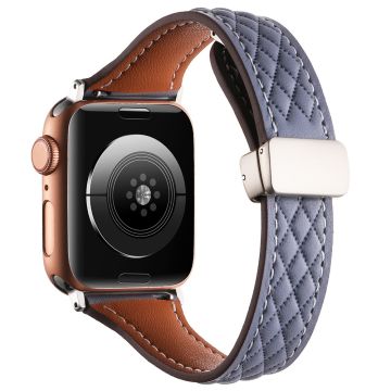 KALEBOL Apple Watch Series 41mm - 40mm - 38mm klokkerem i ekte lær - Gjørme Grå