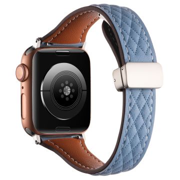 KALEBOL Apple Watch Series 41mm - 40mm - 38mm klokkerem i ekte lær - Blå