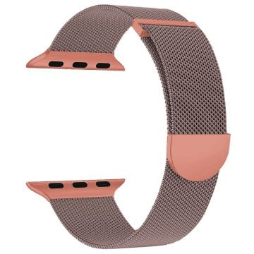 KALEBOL Apple Watch Series 41mm - 40mm - 38mm Milanese metallklokkearmbånd - Rosa / Oransje