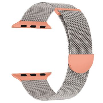 KALEBOL Apple Watch Series 41mm - 40mm - 38mm Milanese metallklokkearmbånd - Stjernelys / Oransje