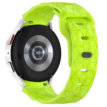 Samsung Galaxy Watch 20 mm silikonarmbånd med fotballmønster - Lime