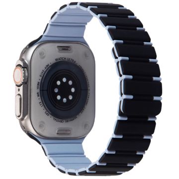 Apple Watch Series 41 mm - 40 mm - 38 mm magnetisk silikonklokkerem i to farger - Svart + Grå