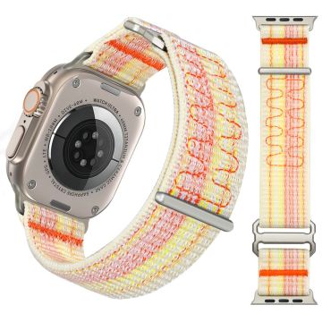 Apple Watch Series 41mm - 40mm - 38mm Magic Tape Strap Justerbart nylonklokkearmbånd - Stjernelys + Rosa