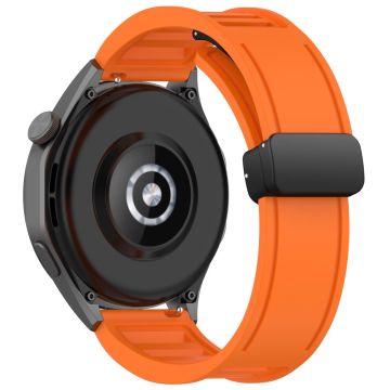 Huawei Watch 4 / Watch 4 Pro / Watch GT 4 46 mm magnetisk klokkerem 22 mm bred silikonrem med hurtigutløser - Oransje