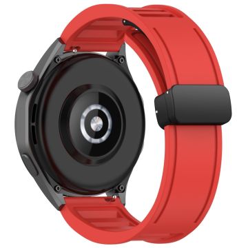 Huawei Watch 4 / Watch 4 Pro / Watch GT 4 46 mm magnetisk klokkerem 22 mm bred silikonrem med hurtigutløser - Rød