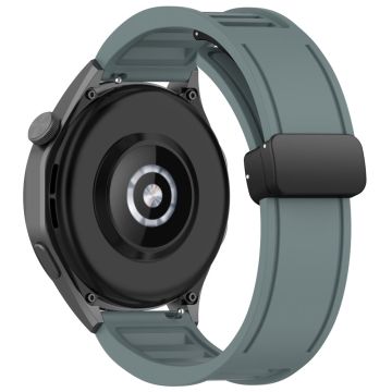 Huawei Watch 4 / Watch 4 Pro / Watch GT 4 46 mm magnetisk klokkerem 22 mm bred silikonrem med hurtigutløser - Mørkegrønn