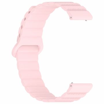 Huawei Watch GT 3 42 mm / GT 3 Pro 43 mm Universal 20 mm klokkerem med magnetisk silikonbånd med prikkmønster - Rosa