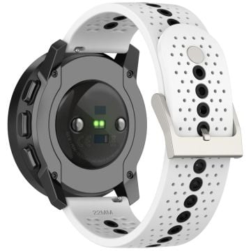 Huawei Watch 4 / 4 Pro / GT 4 46mm Color Holes Watch Strap 22mm Universal Silikonbånd - Hvit + Svart