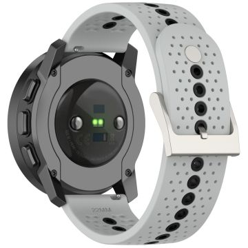 Huawei Watch 4 / 4 Pro / GT 4 46mm Color Holes Watch Strap 22mm Universal Silikonbånd - Grå + Svart