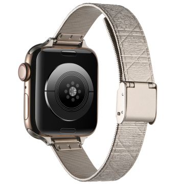 Apple Watch Series 41mm - 40mm - 38mm Rhombusmønster Armbånd i rustfritt stål - Stjernelys