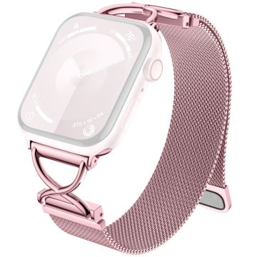 Apple Watch Series 9 8 7 41mm / 6 5 4 SE SE (2022) SE (2023) 40mm / 1 2 3 38mm metallrem håndleddsbånd - Rosa Rose