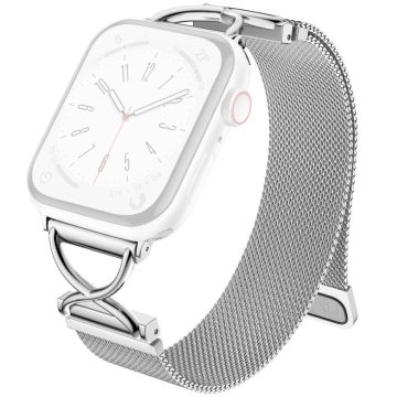 Apple Watch Series 9 8 7 41 mm / 6 5 4 SE SE (2022) SE (2023) 40 mm / 1 2 3 38 mm Metallrem Sølvbånd