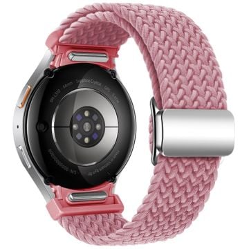 Samsung Galaxy Watch 20 mm flettet magnetisk klokkerem - Rosa