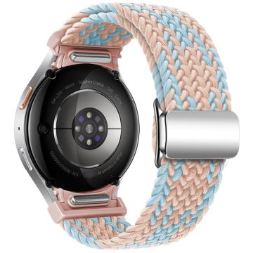 Samsung Galaxy Watch 20 mm magnetisk flettet klokkerem - Blå Rosa