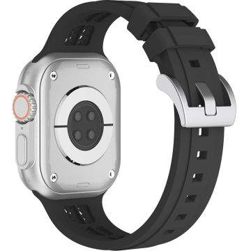 Klokkerem Apple Watch Series 41mm - 40mm - 38mm Silikonarmbånd - Svart