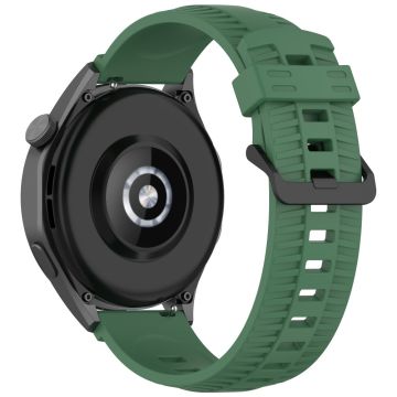 Huawei Watch 4 / 4 Pro / GT 4 46mm Silicone Watch Strap 22mm Tire Texture Wrist Band - Army Green