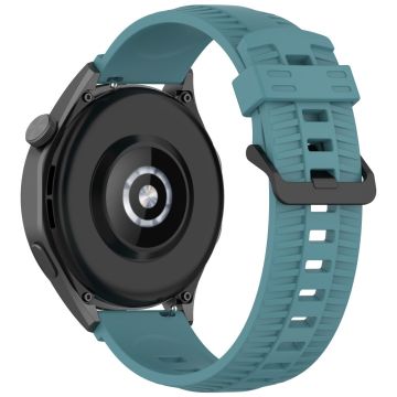 Huawei Watch 4 / 4 Pro / GT 4 46mm Silicone Watch Strap 22mm Tire Texture Wrist Band - Cyan