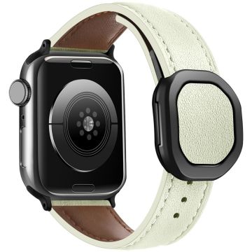 KALEBOL Apple Watch Series 41 mm - 40 mm - 38 mm ekte kuskinnbånd - Beige