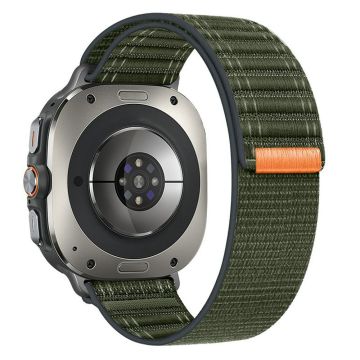 Samsung Galaxy Watch Ultra 47mm Nylon Watch Strap Loop Wristband Replacement - Army Green