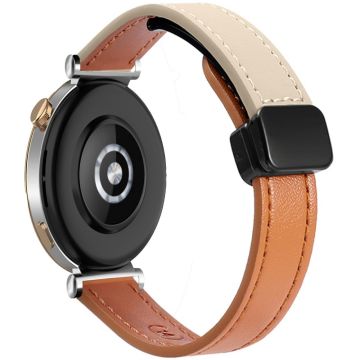 Samsung Galaxy Watch 22 mm magnetisk spenne, slank klokkerem i mikrofiberskinn - Oransje + Aprikos