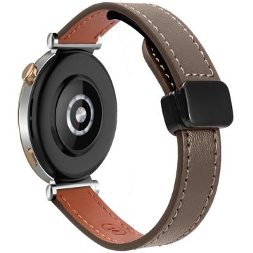 Samsung Galaxy Watch 22mm Magnetic Buckle Slim Microfiber Leather Watch Strap - Caramel Brown