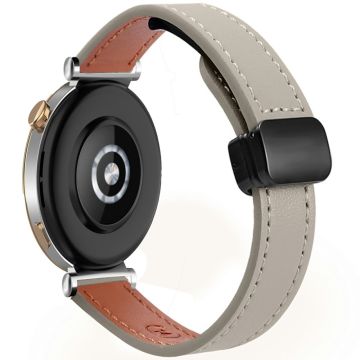 Samsung Galaxy Watch 20 mm magnetisk spenne, slank klokkerem i mikrofiberskinn - Grå