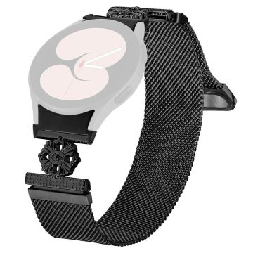 Samsung Galaxy Watch 5 Pro / Watch 5 / Watch4 Milanese Watch Band Stainless Steel Strap with Quick Release Connector - Black