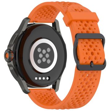 Samsung Galaxy Watch FE 40mm / Watch7 44mm / 40mm Silicone 20mm Multiple Holes Breathable Watch Strap - Orange