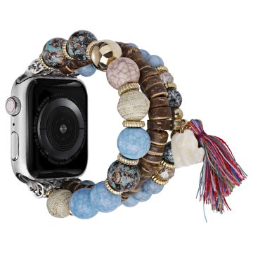 Apple Watch Series 41mm - 40mm - 38mm Beads Strap Elephant Pendant - Blue